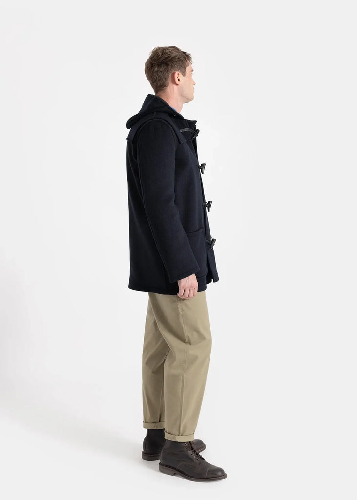DUFFLE COAT MID-LENGHT GLOVERALL - NAVY DRESS GORDON - Ghiglino1893