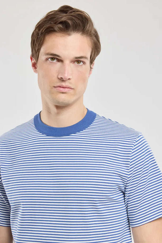T-SHIRT ARMOR LUX MARINIERE BIANCA/AZZURRA - Ghiglino1893