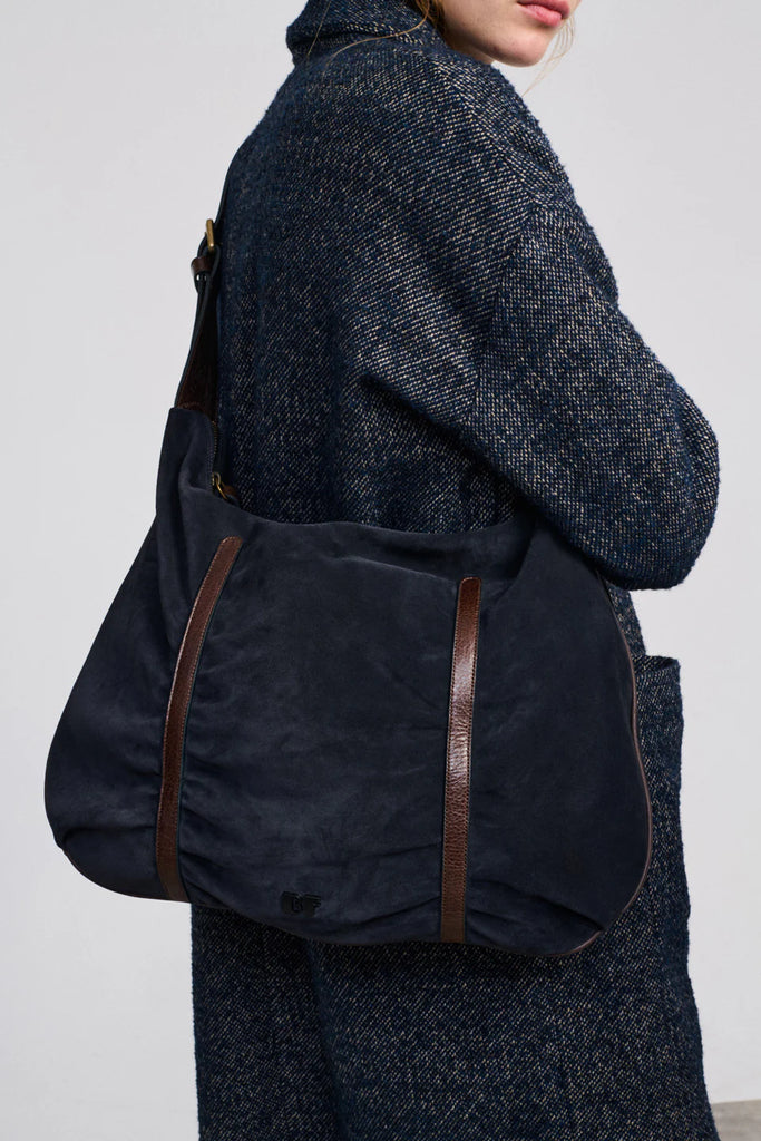 CAPPOTTO DOPPIOPETTO OVER BEATRIZ FUREST - BLU MELANGE - Ghiglino1893