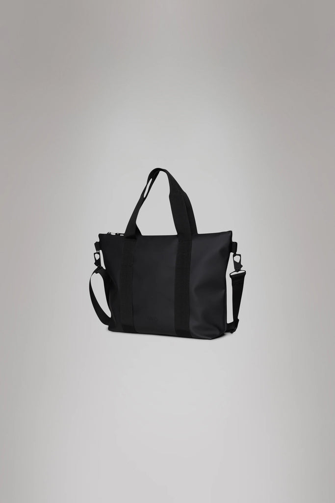 BORSA TOTE BAG MICRO RAINS - BLACK - Ghiglino1893
