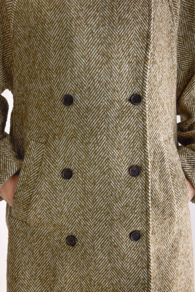 MAXI CAPPOTTO JULIETTE - SPIGA VERDE - Ghiglino1893