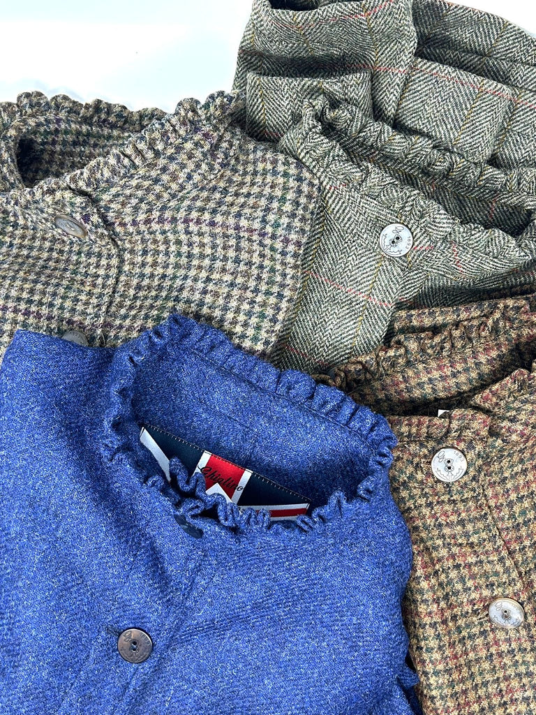 GIACCA DEL CAMALLO "LADIES" MICRO ROUCHES HARRIS TWEED - 3 COLORI - Ghiglino1893