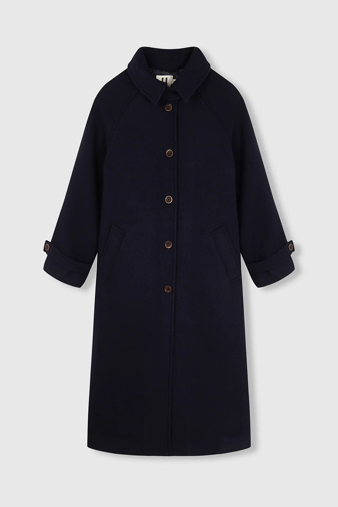 CAPPOTTO LUNGO BEATRIZ FUREST - BLU NAVY - Ghiglino1893