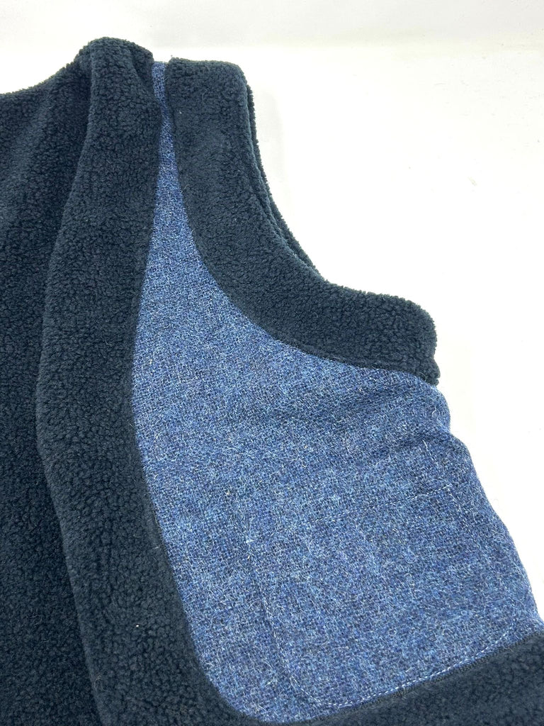 GILET "LOLA" REVERSIBILE HARRIS TWEED ORSETTO - 2 COLORI - Ghiglino1893