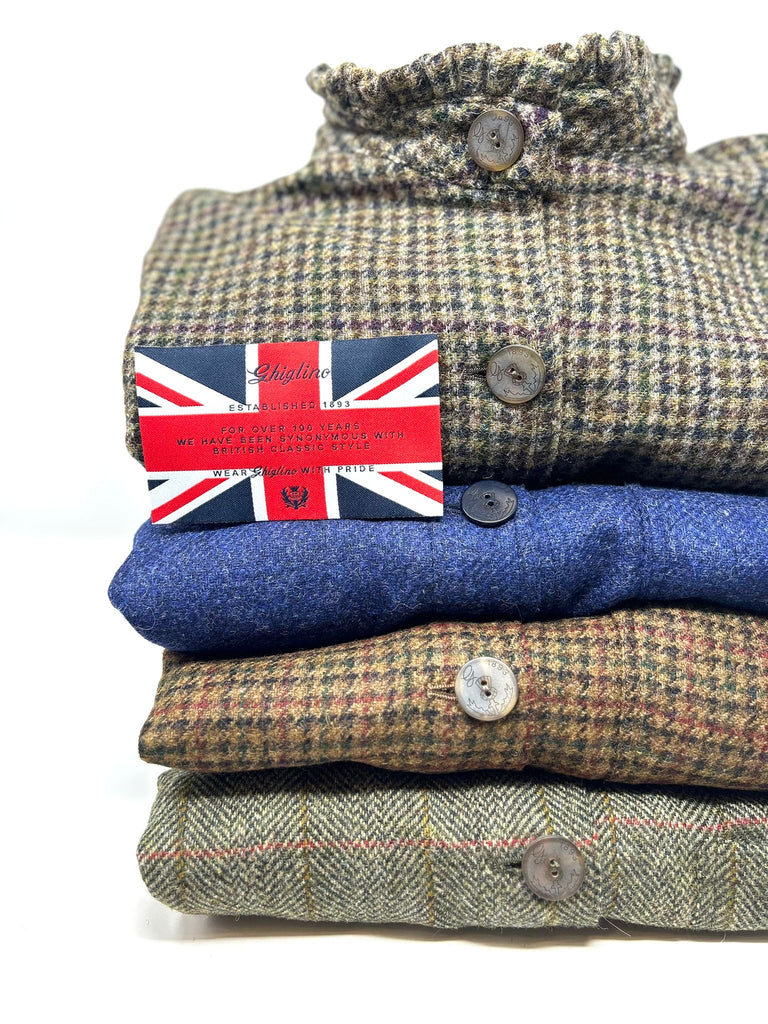 GIACCA DEL CAMALLO "LADIES" MICRO ROUCHES HARRIS TWEED - 3 COLORI - Ghiglino1893