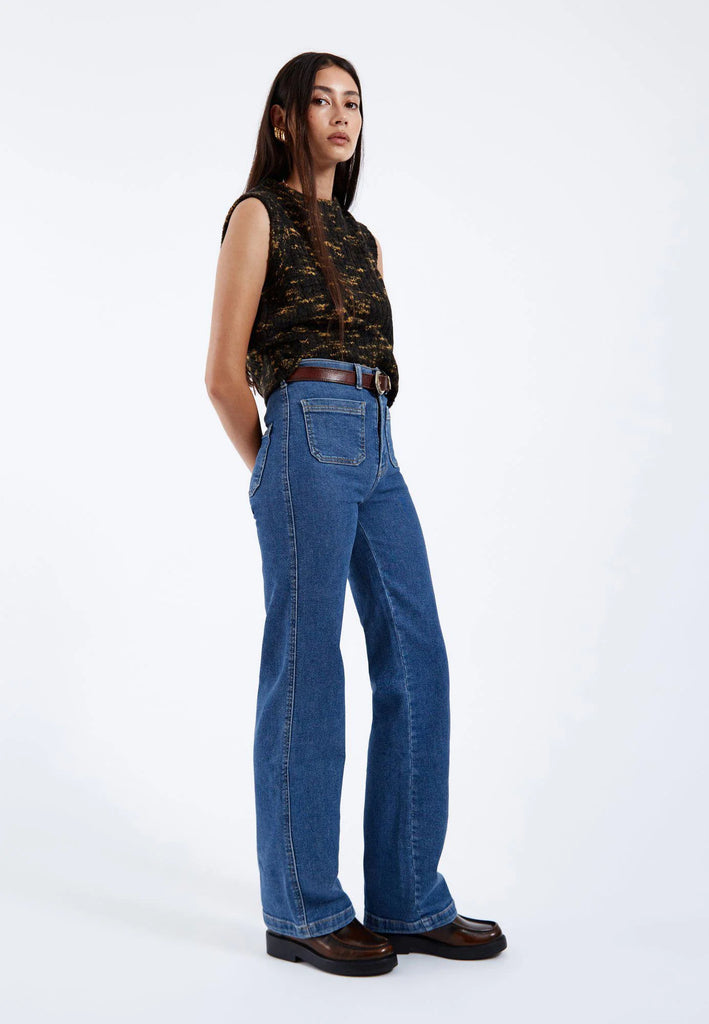 JEANS MOXY STRAIGHT PATCHE POCHET DR.DENIM - MID RETRO - Ghiglino1893