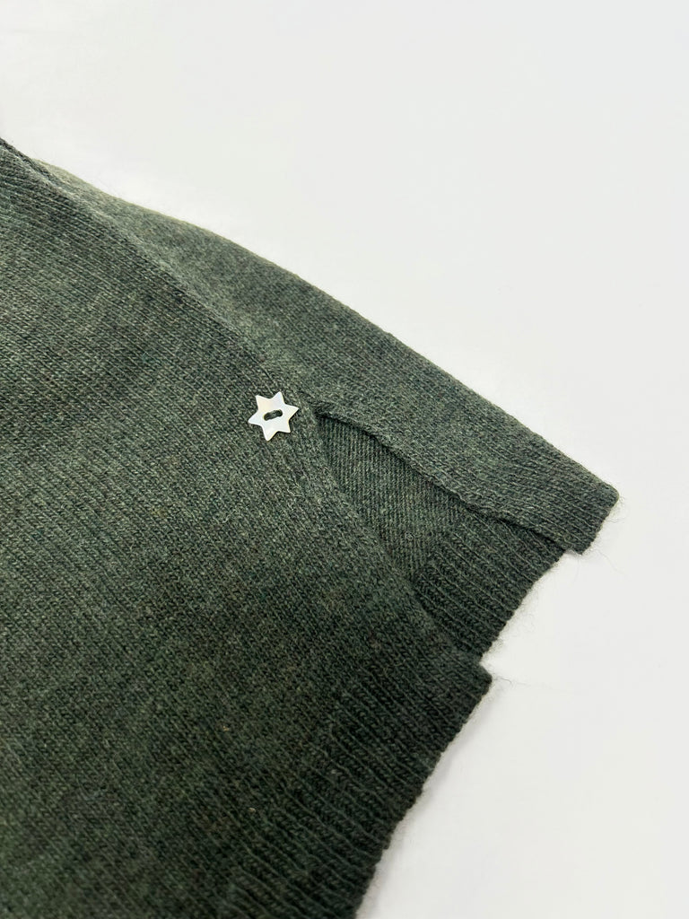 MAGLIONE "STAR" COLLO ALTO OVER BOTTONI STELLINA - Ghiglino1893