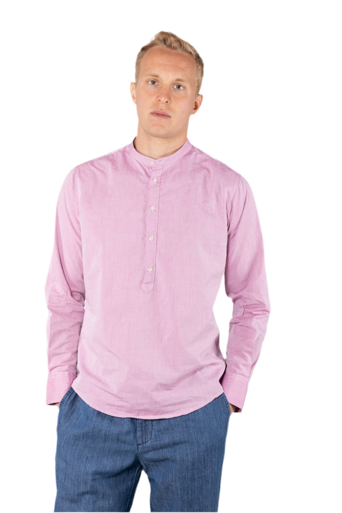 CAMICIA "GIANNI" COREANA ROSA - Ghiglino1893