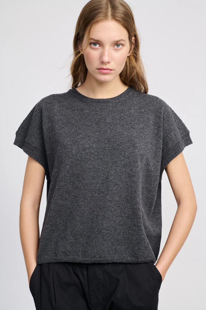 SMANICATO “LAKE” LANA MERINOS BEATRIZ FUREST - GRIGIO - Ghiglino1893