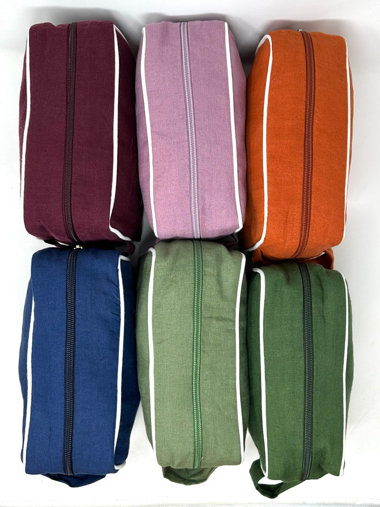 BEAUTY CASE IN LINO CON RICAMO PERSONALIZZATO - Ghiglino1893