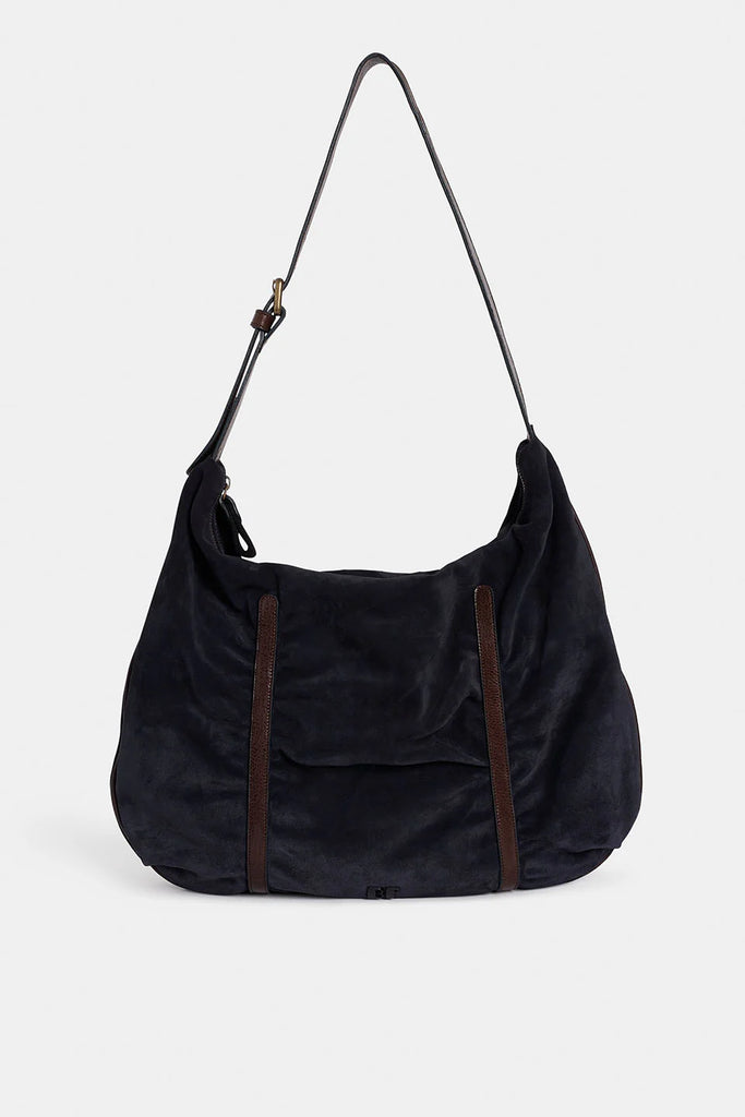 BORSA LOUISA BEATRIX FUREST PELLE SCAMOSCIATA - BLU - Ghiglino1893