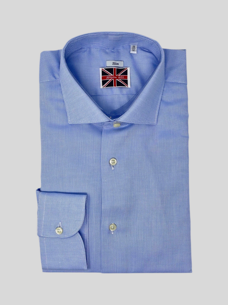 CAMICIA OXFORD CELESTE - Ghiglino1893