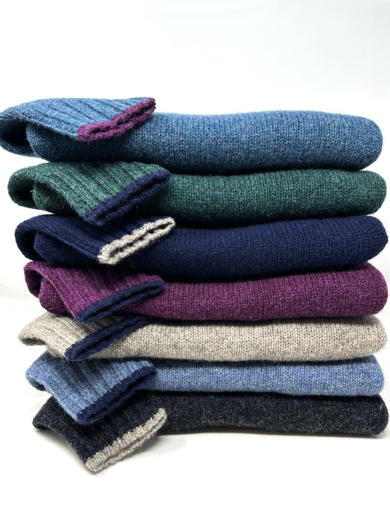 MAGLIONE SHAGGY SHEEP SHETLAND CON BORDINO - Ghiglino1893