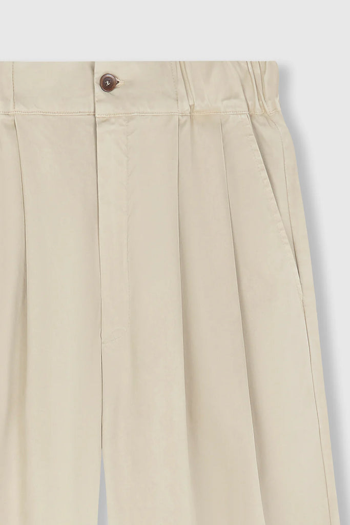 PANTALONI OUTSIDE CON PINCES BEATRIZ FUREST - PANNA - Ghiglino1893