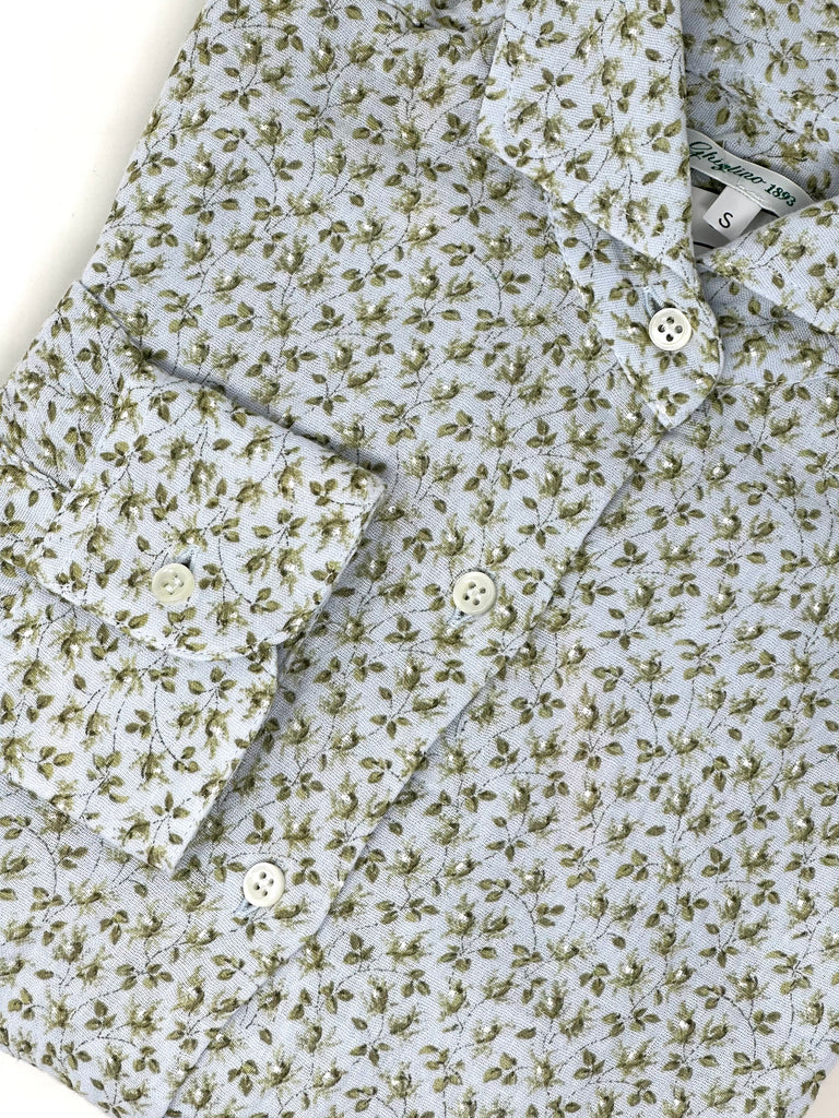 CAMICIA MALLY GARZA MOTIVO FLOREALE - 2 COLORI - - Ghiglino1893