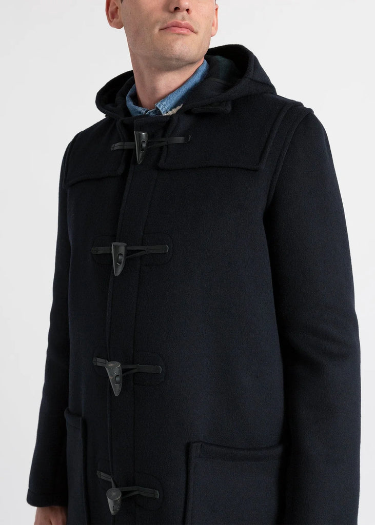 DUFFLE COAT MID-LENGHT GLOVERALL - NAVY DRESS GORDON - Ghiglino1893