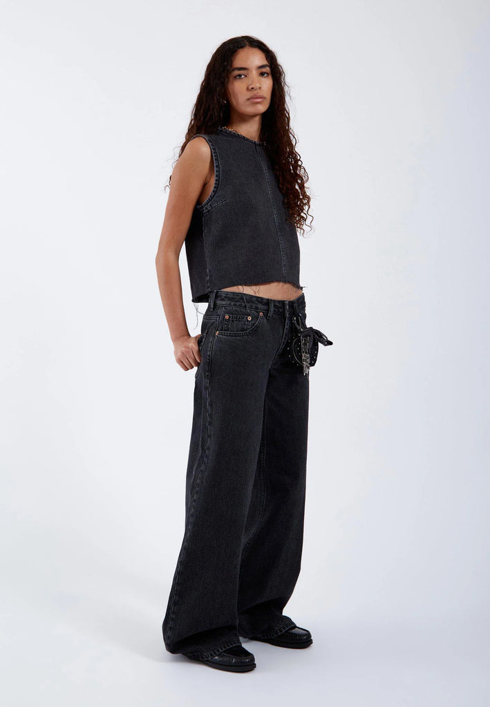 JEANS RHUE DR.DENIM - RETRO BLACK - Ghiglino1893