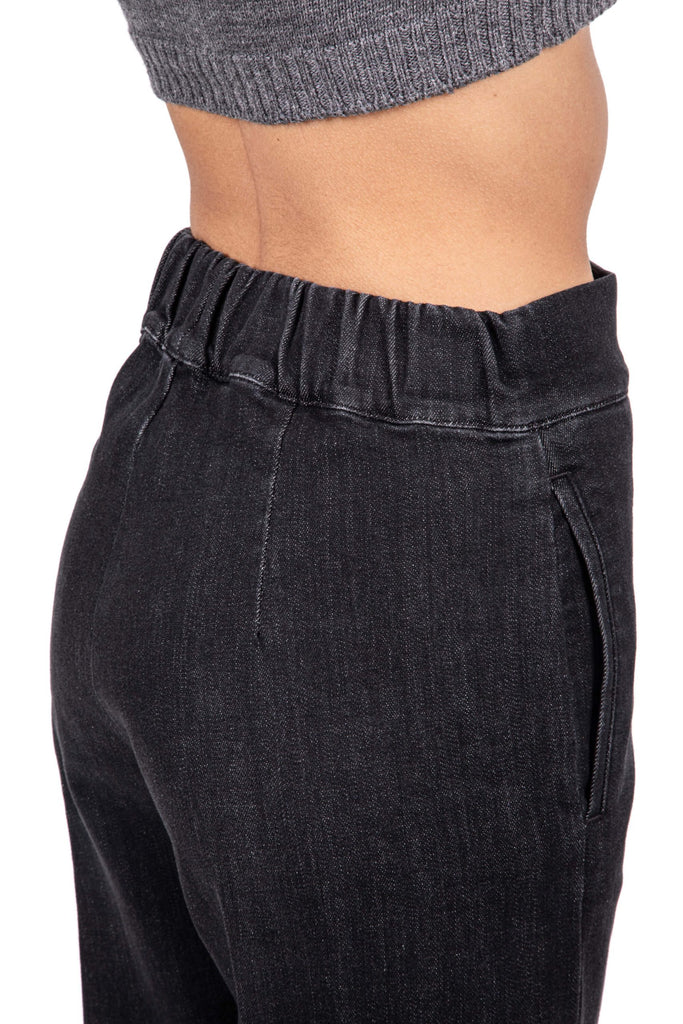 JEANS RELAXED WIDE LEG CIGALA’S - DARK GREY - Ghiglino1893