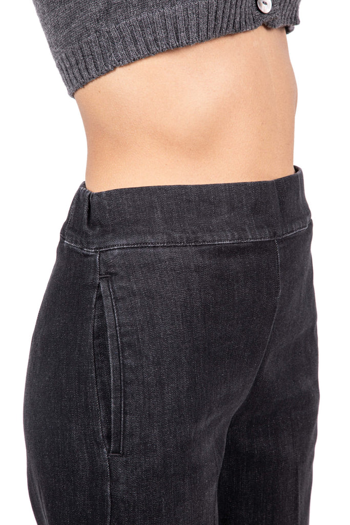 JEANS RELAXED WIDE LEG CIGALA’S - DARK GREY - Ghiglino1893