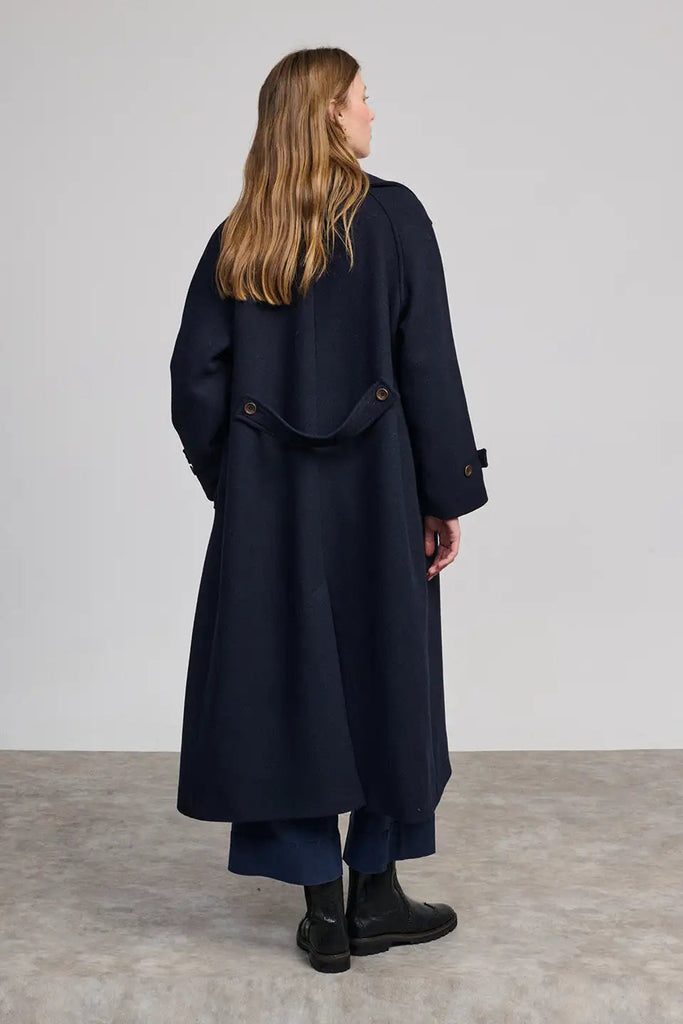 CAPPOTTO LUNGO BEATRIZ FUREST - BLU NAVY - Ghiglino1893