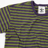 A WORLD OF CRAFT T-SHIRT MANICA CORTA  RIGA VERDE OLIVA-MELANZANA - Ghiglino1893