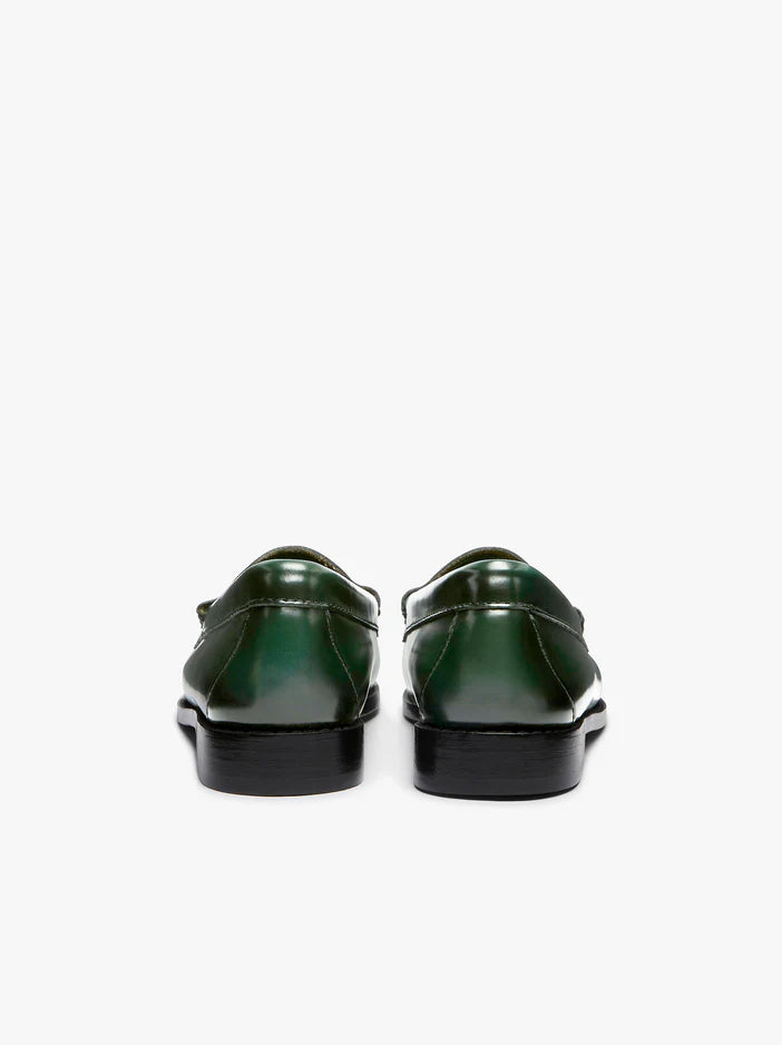 PENNY LOAFERS VERDE  FONDO PELLE  G.H.BASS WEEJUNS - Ghiglino1893