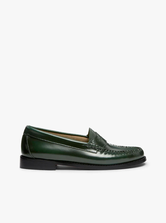 PENNY LOAFERS VERDE  FONDO PELLE  G.H.BASS WEEJUNS - Ghiglino1893