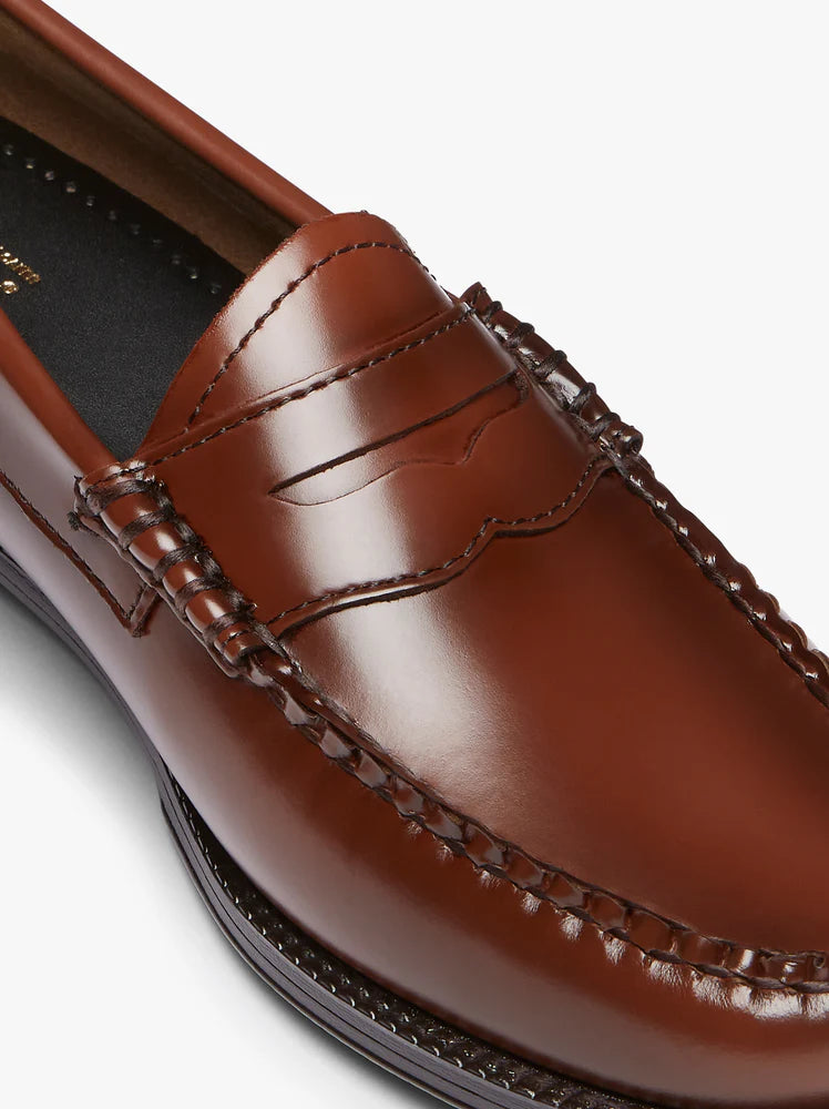 PENNY LOAFERS COGNAC SUOLA GOMMATA G.H.BASS WEEJUNS - Ghiglino1893