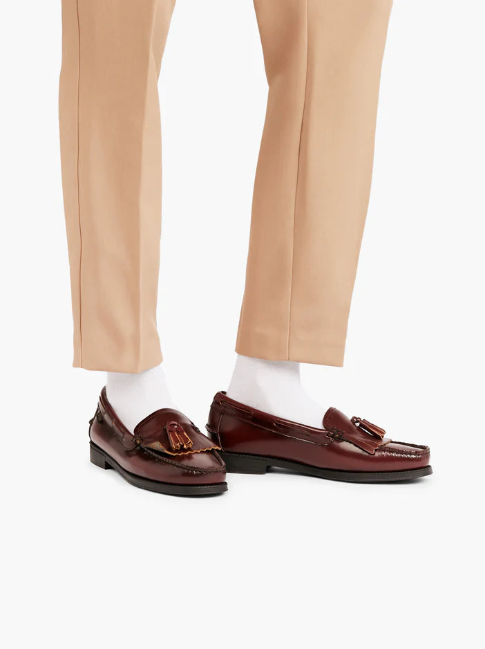 PENNY LOAFERS ESTHER KILTIE WINE SUOLA GOMMATA G.H.BASS WEEJUNS - Ghiglino1893