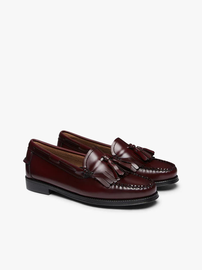 PENNY LOAFERS ESTHER KILTIE WINE SUOLA GOMMATA G.H.BASS WEEJUNS - Ghiglino1893