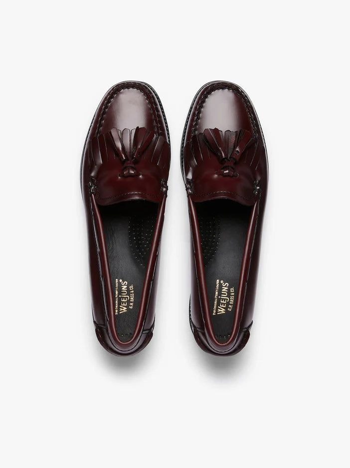 PENNY LOAFERS ESTHER KILTIE WINE SUOLA GOMMATA G.H.BASS WEEJUNS - Ghiglino1893