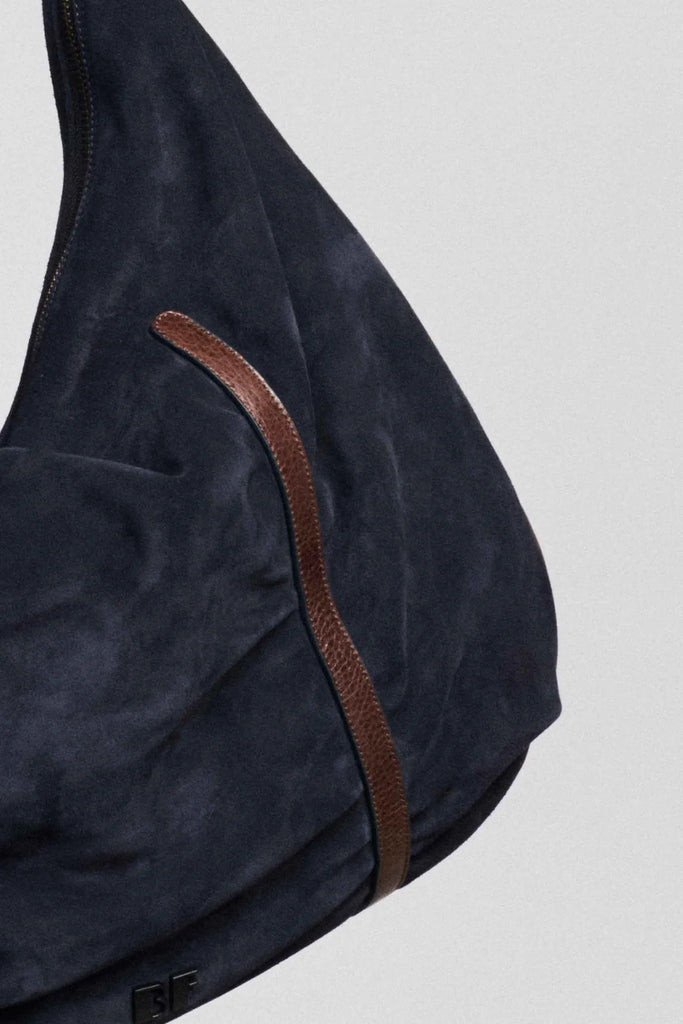 BORSA LOUISA BEATRIX FUREST PELLE SCAMOSCIATA - BLU - Ghiglino1893