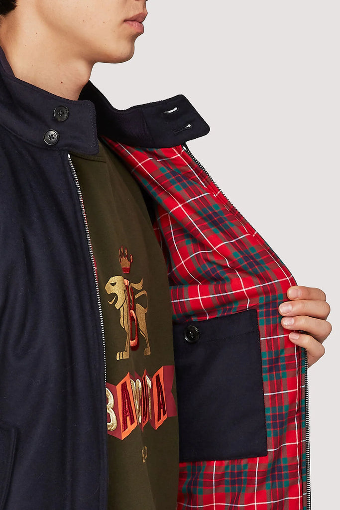 BARACUTA MELTON G9 DEEP BLUE - Ghiglino1893