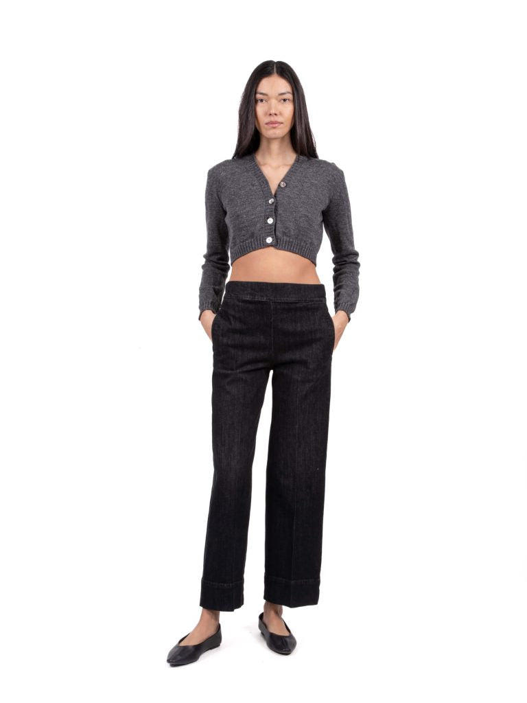 JEANS RELAXED WIDE LEG CIGALA’S - DARK GREY - Ghiglino1893