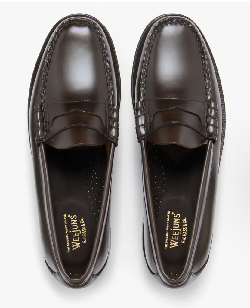PENNY LOAFERS G.H.BASS WEEJUNS - CHOCOLATE - Ghiglino1893