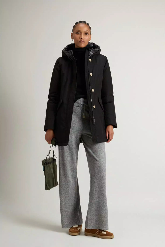 ARTIC PARKA IN RAMAR CLOTH WOOLRICH - BLACK - Ghiglino1893