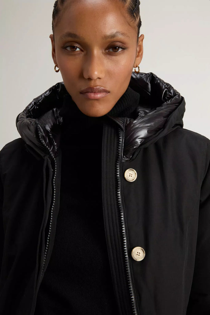 ARTIC PARKA IN RAMAR CLOTH WOOLRICH - BLACK - Ghiglino1893
