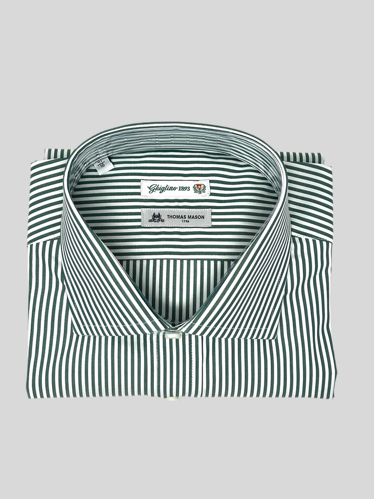CAMICIA RIGA VERDE - Ghiglino1893