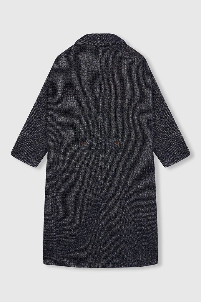 CAPPOTTO DOPPIOPETTO OVER BEATRIZ FUREST - BLU MELANGE - Ghiglino1893