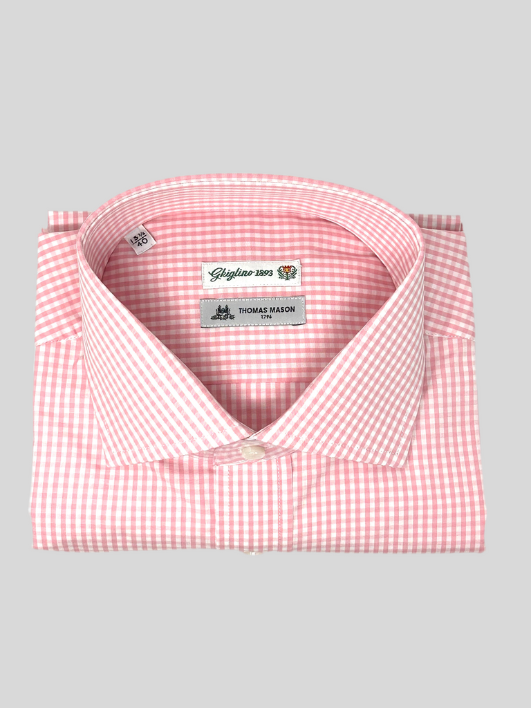 CAMICIA QUADRETTO ROSA - Ghiglino1893