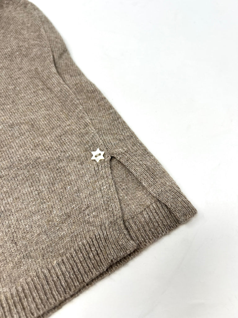 MAGLIONE "STAR" COLLO ALTO OVER BOTTONI STELLINA - Ghiglino1893