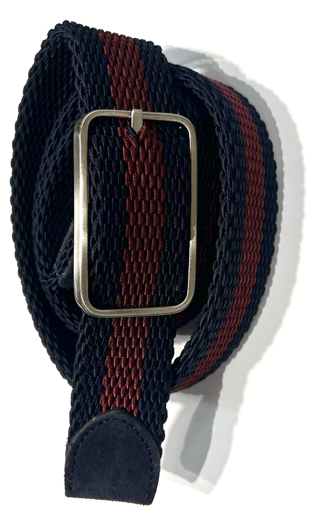 CINTURA REVERSIBILE BLU/BORDEAUX - Ghiglino1893