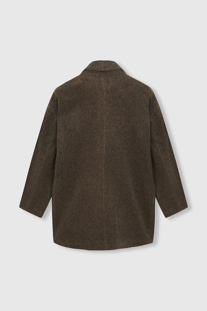 CAPPOTTINO DOPPIOPETTO IN PANNO BEATRIZ FUREST - CASTAGNA - Ghiglino1893