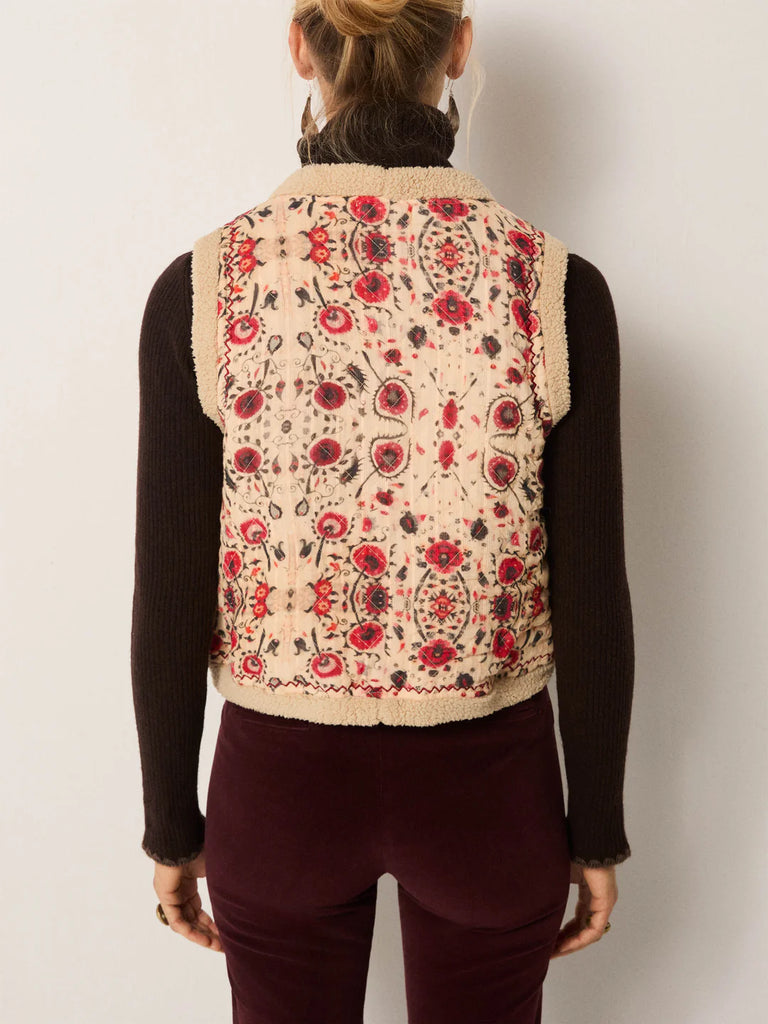 GILET ECO PELLICCIA PAUL - MOTIVO FLOREALE - Ghiglino1893