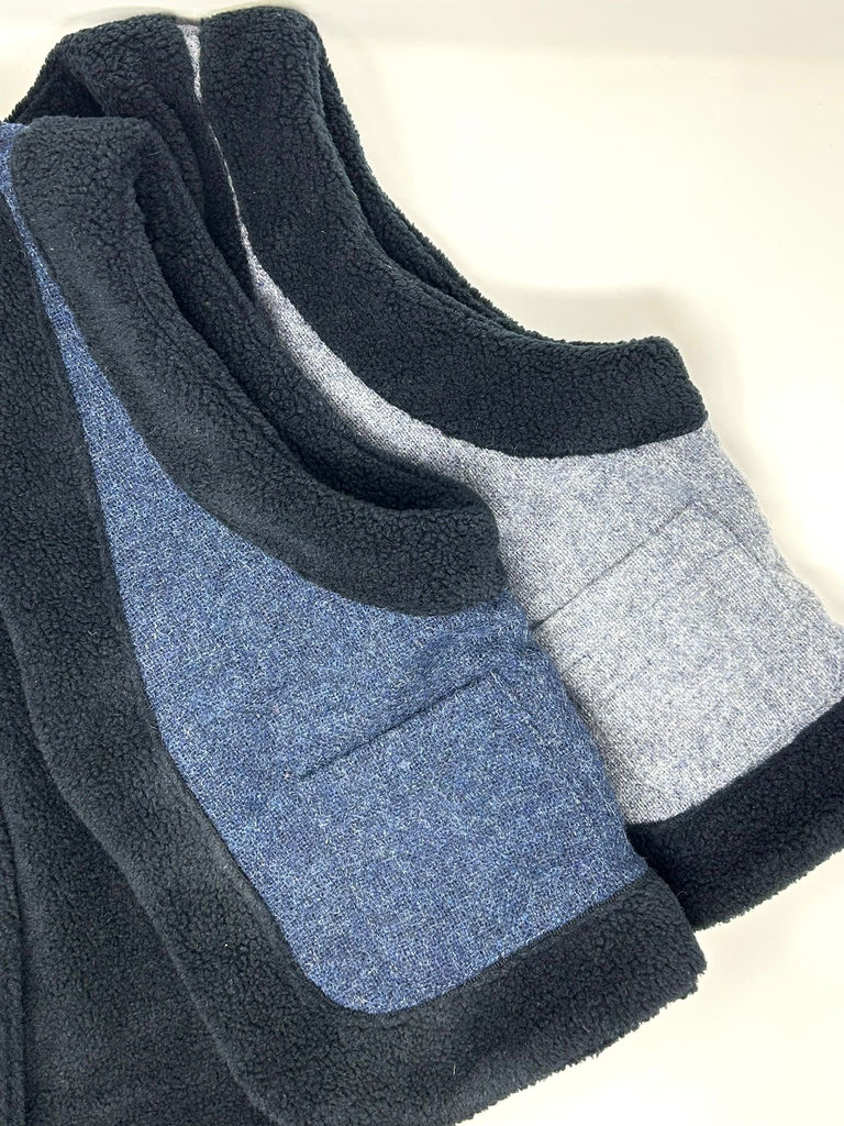 GILET "LOLA" REVERSIBILE HARRIS TWEED ORSETTO - 2 COLORI - Ghiglino1893