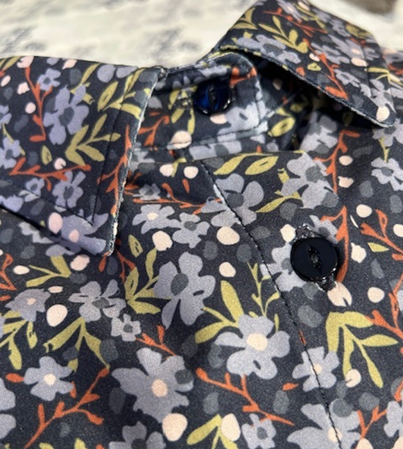 CAMICIA ANNINA "TRAVEL" JERSEY NO STIRO FANTASIA FLOREALE - Ghiglino1893