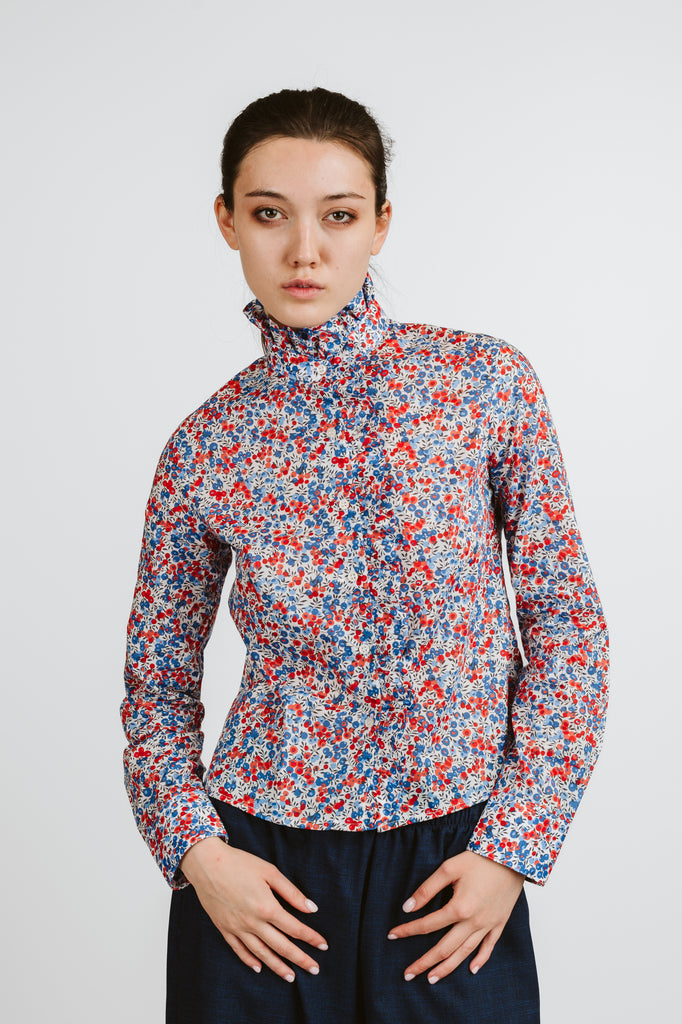 CAMICIA LULU ROUCHES MADE WITH LIBERTY FABRICS - Ghiglino1893