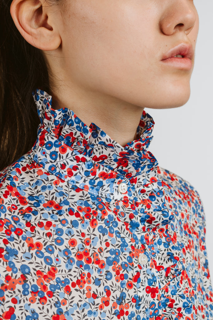 CAMICIA LULU ROUCHES MADE WITH LIBERTY FABRICS - Ghiglino1893