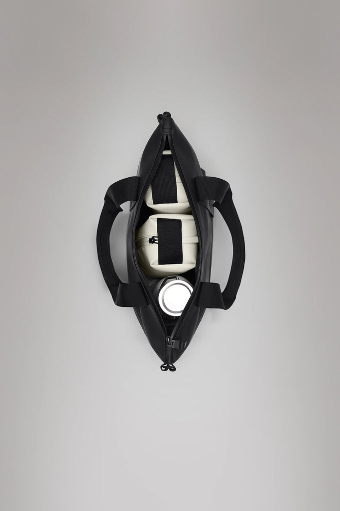 BORSA TOTE BAG MICRO RAINS - BLACK - Ghiglino1893