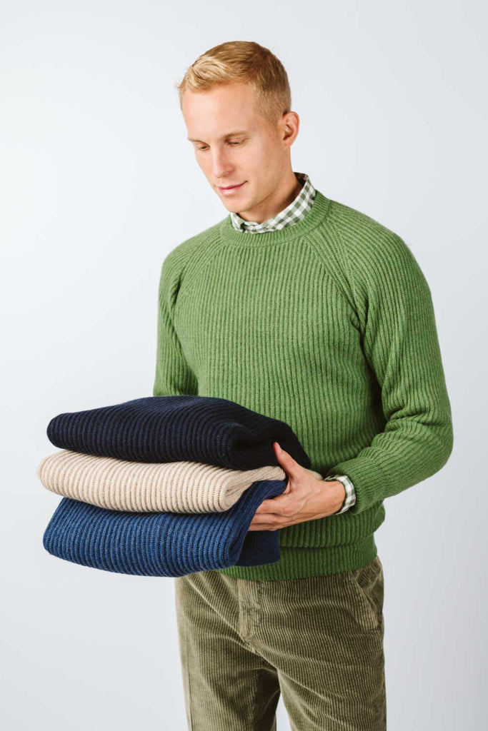 MAGLIONE "G JACKY" COSTA INGLESE ECO CASHMERE - Ghiglino1893